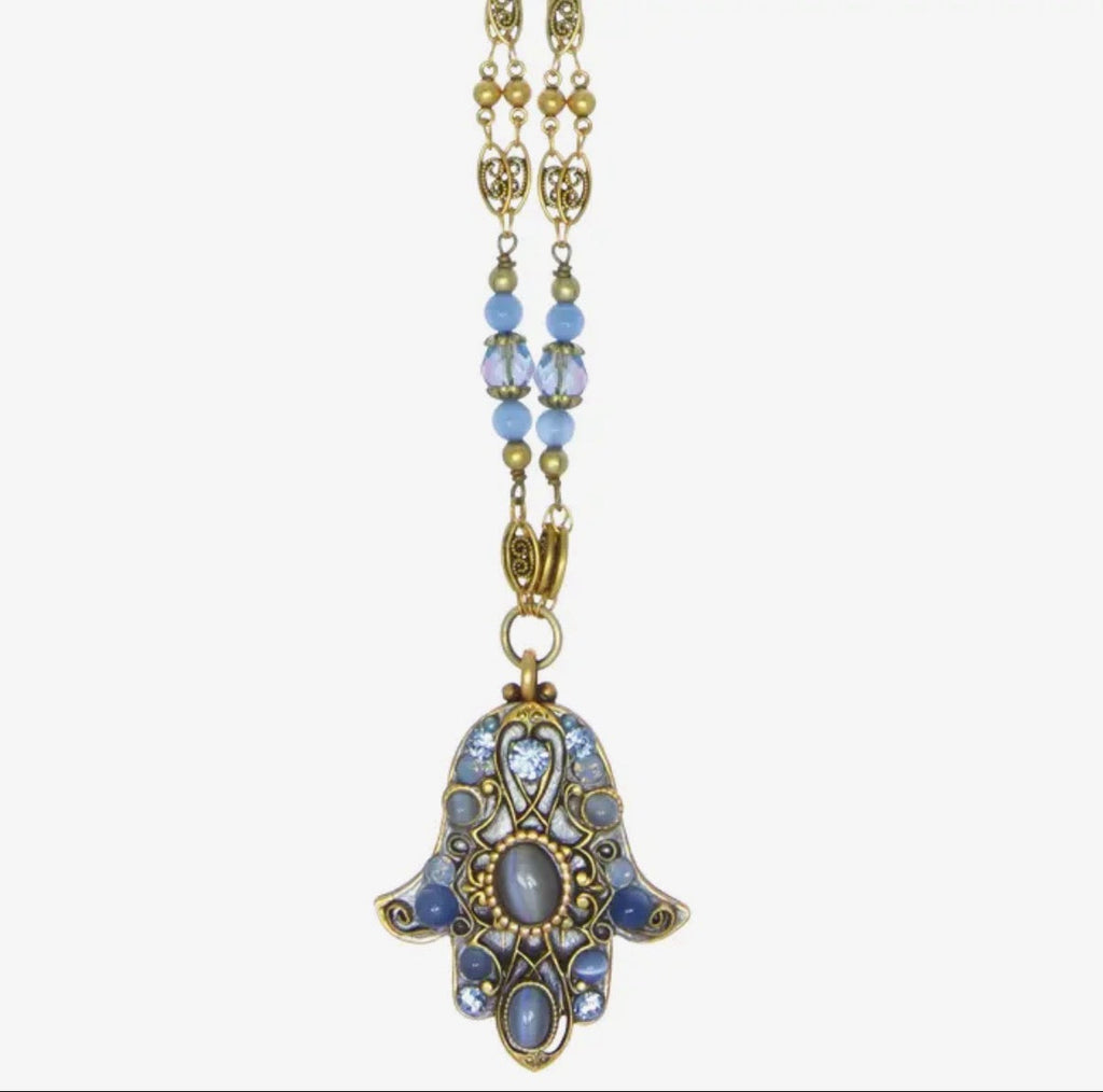 Bluebell Hamsa Necklace by Michal Golan
