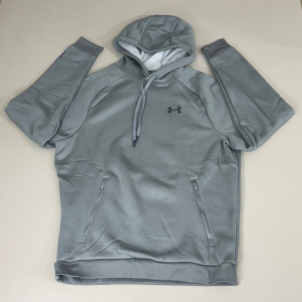 UNDER AMOUR Loose Fuller Cut Fleece Pro Hoodie 100% Polyester Men's Sz M Grey