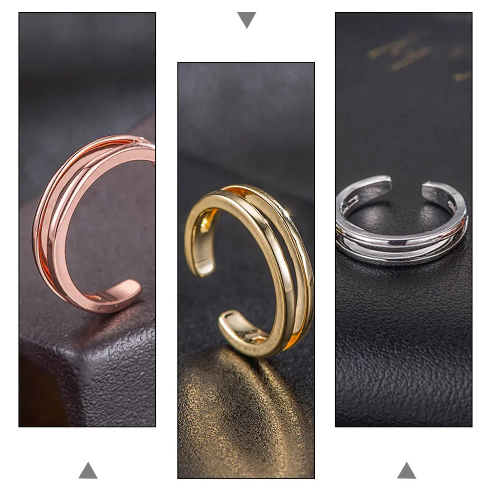 3Pcs Copper Toe Rings Knuckle Foot Ring Set Comfortable Stylish Jewelry Gift for Party Date Knuckle Ring Toe Rings
