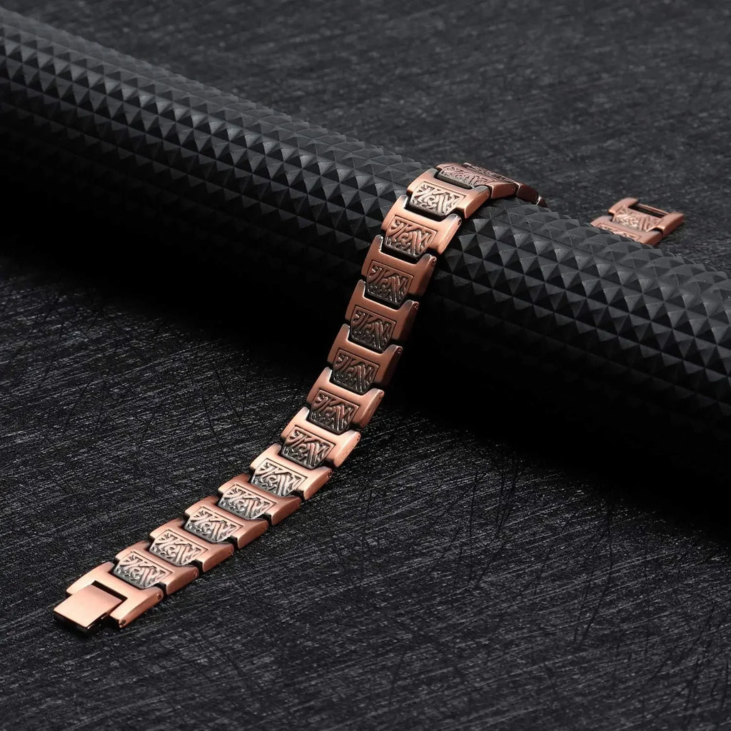 ARADOO Copper Bracelet for Men Pure Copper Neodymium Magnetic Link Bracelets Jewelry Gift