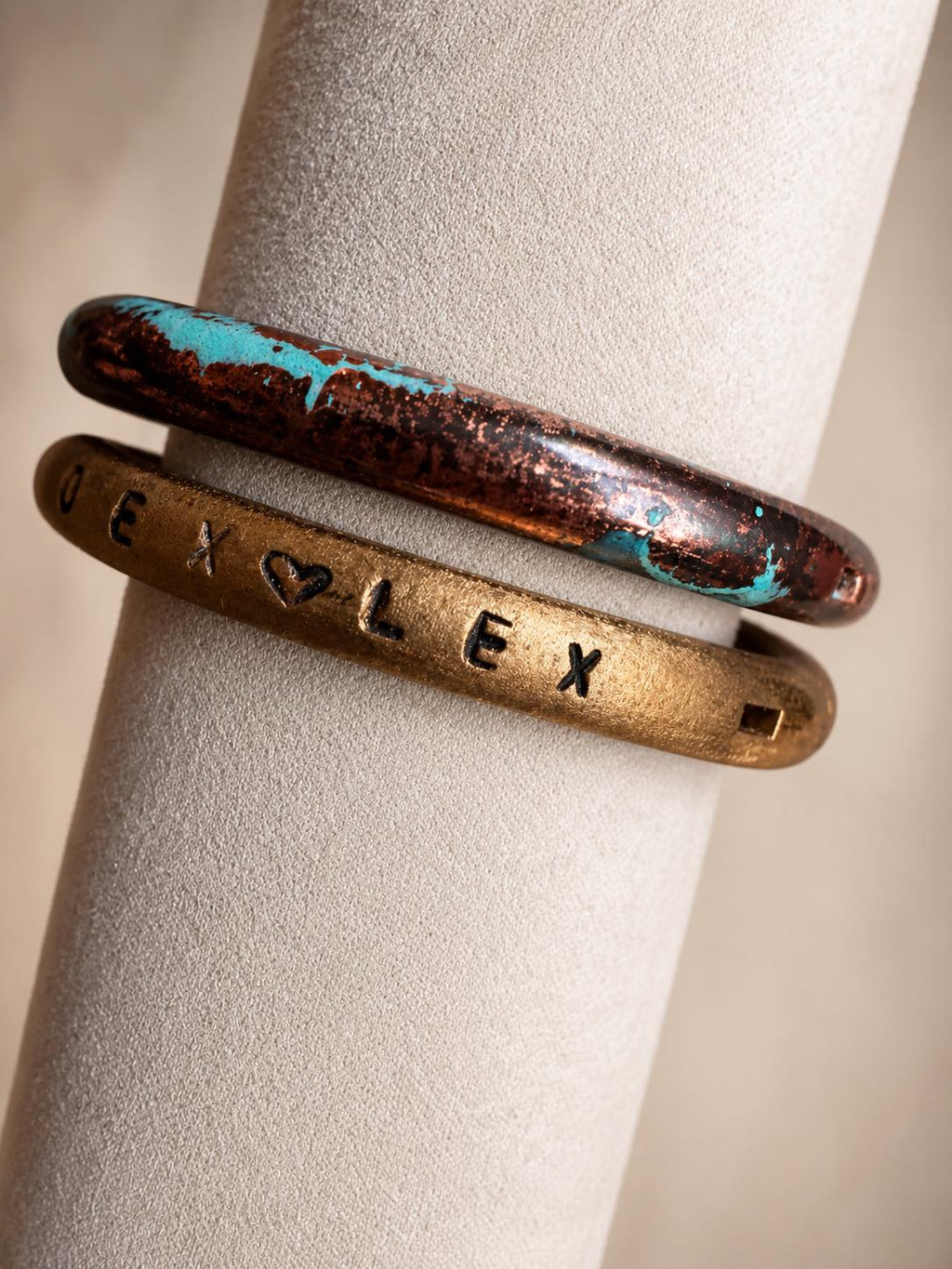 Cowboy Bull Ring Copper Bangle Bracelet – Aged Patina