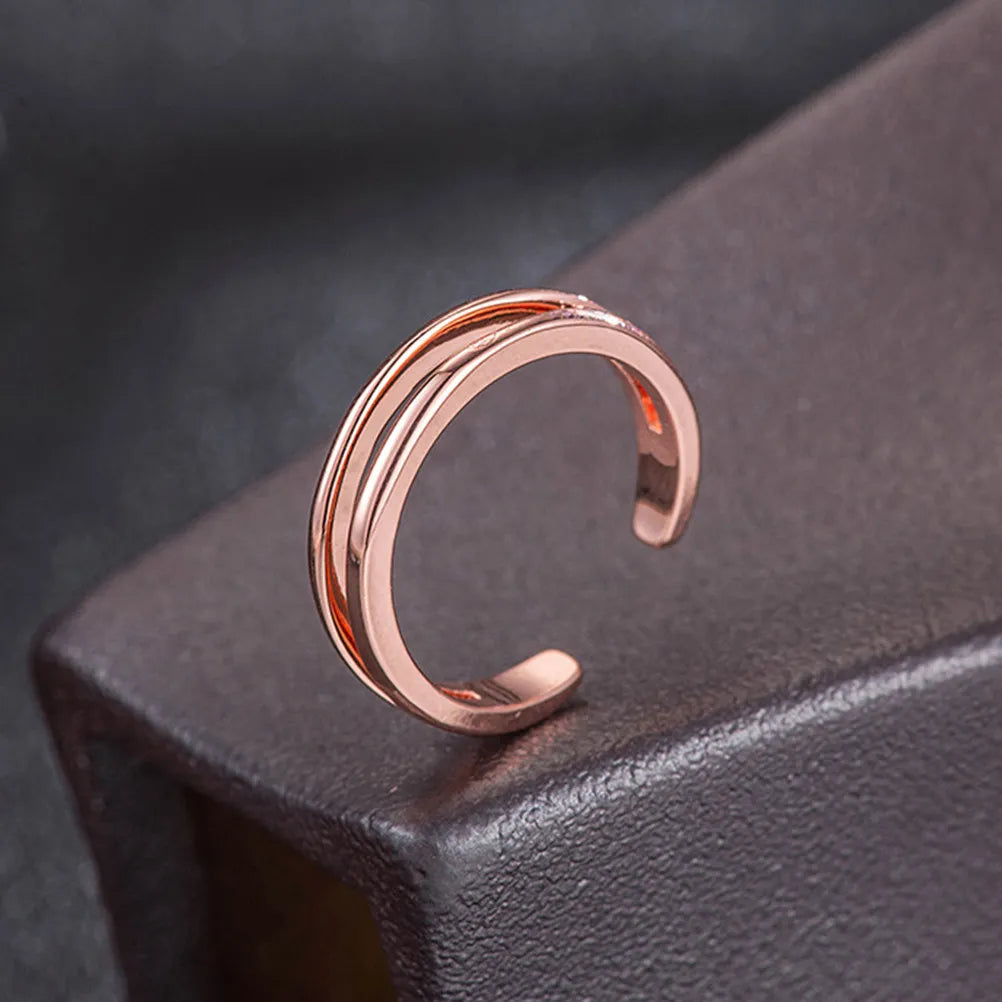 3Pcs Copper Toe Rings Knuckle Foot Ring Set Comfortable Stylish Jewelry Gift for Party Date Knuckle Ring Toe Rings