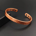 Magnetic Pure Copper Bracelets for Women Men Vintage Rose Gold Cuff Bangle Charms Health Energy Bracelet with Gauss Magnets