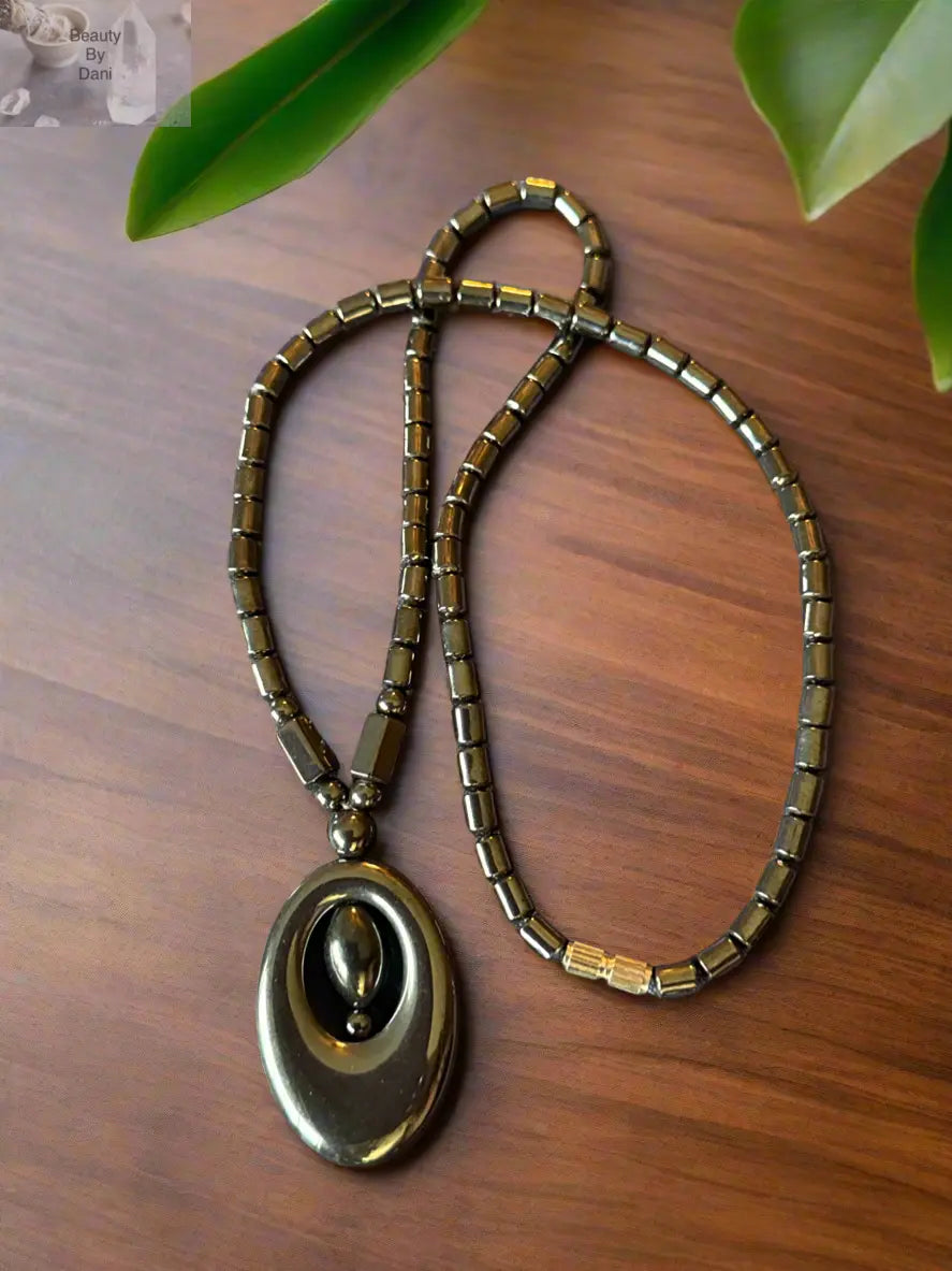 Hematite Oval Necklace