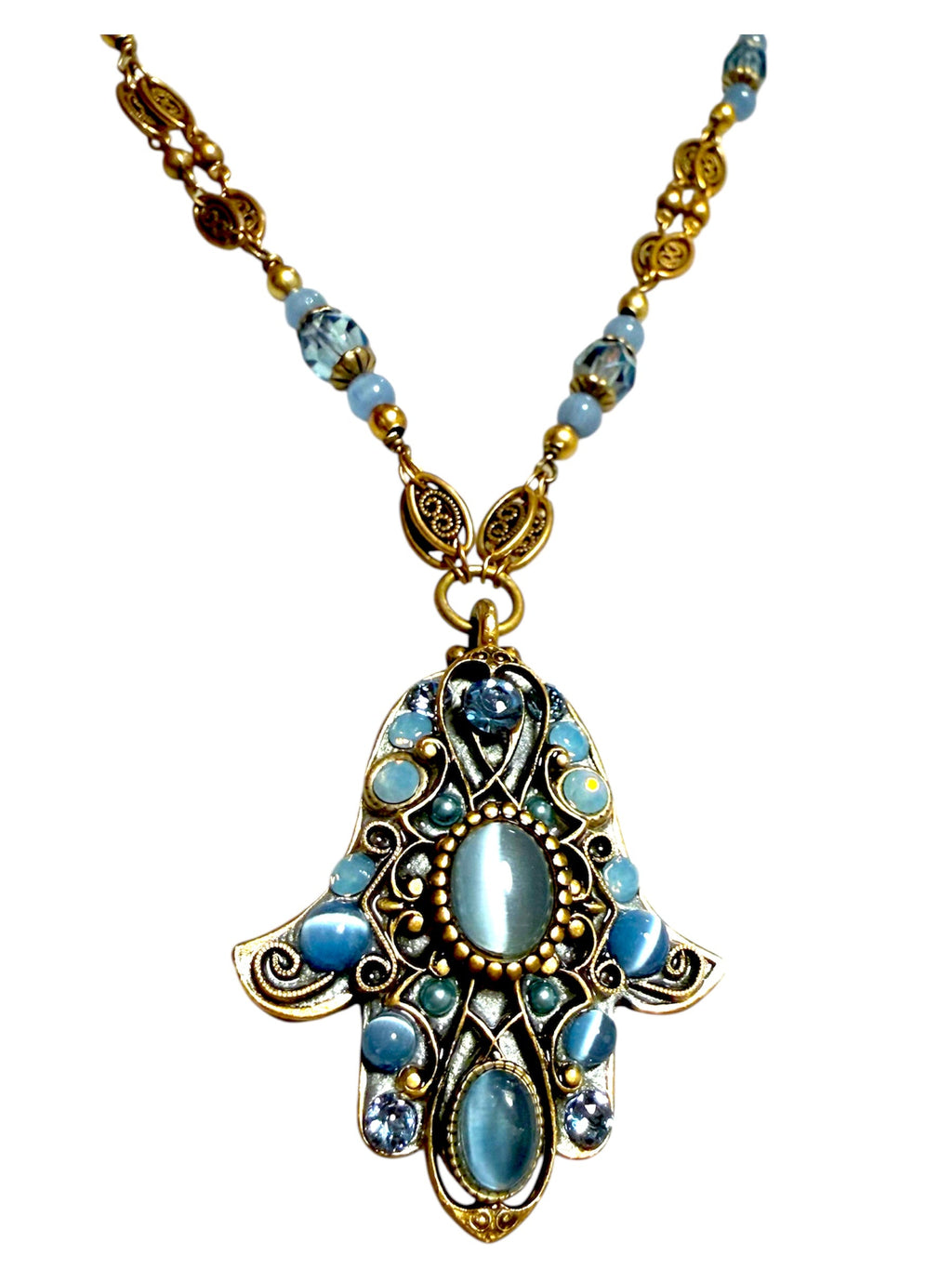 Bluebell Hamsa Necklace by Michal Golan
