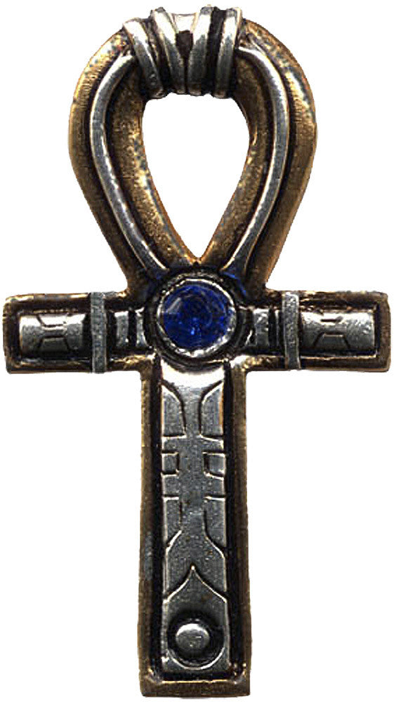 Ankh Amulet Necklace with Swarovski Crystals – 1.5 Inch