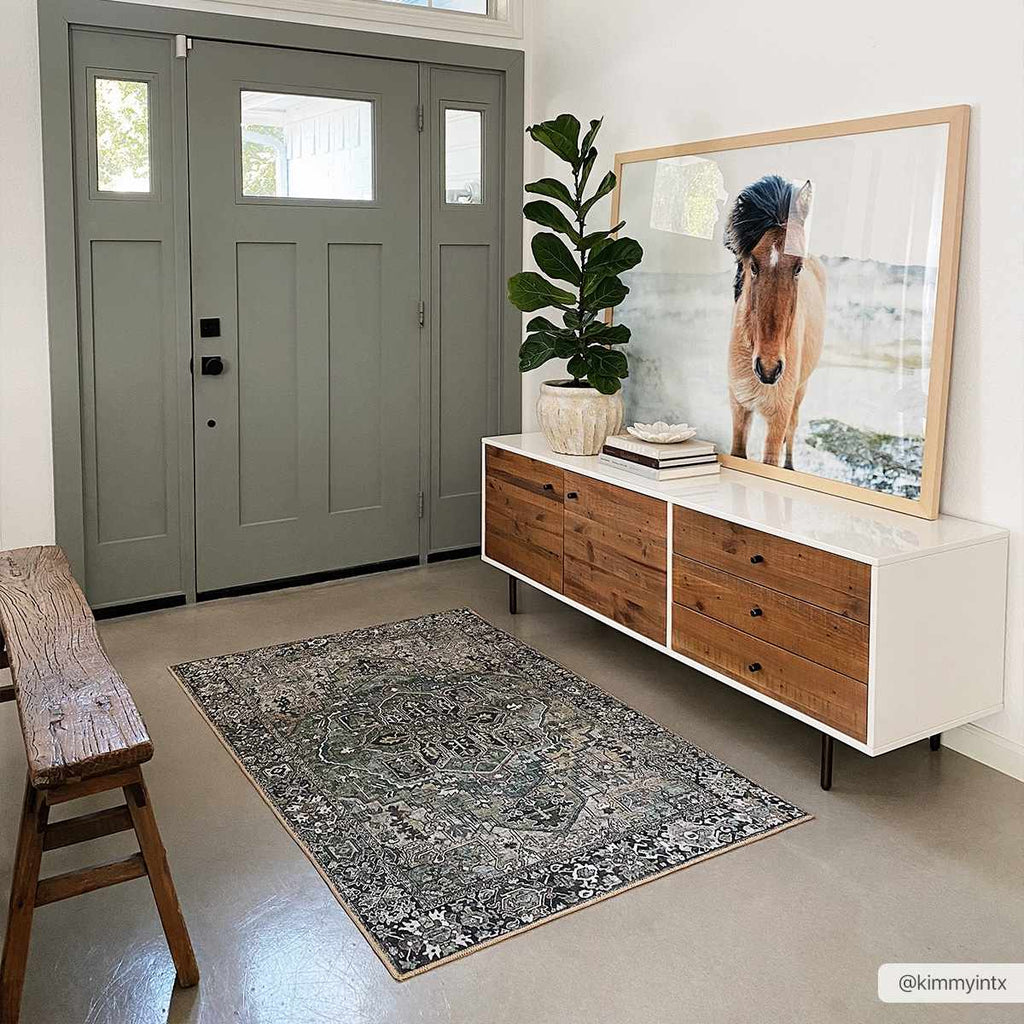 Sage Green Area Rug – Neyland, Modern Home Decor