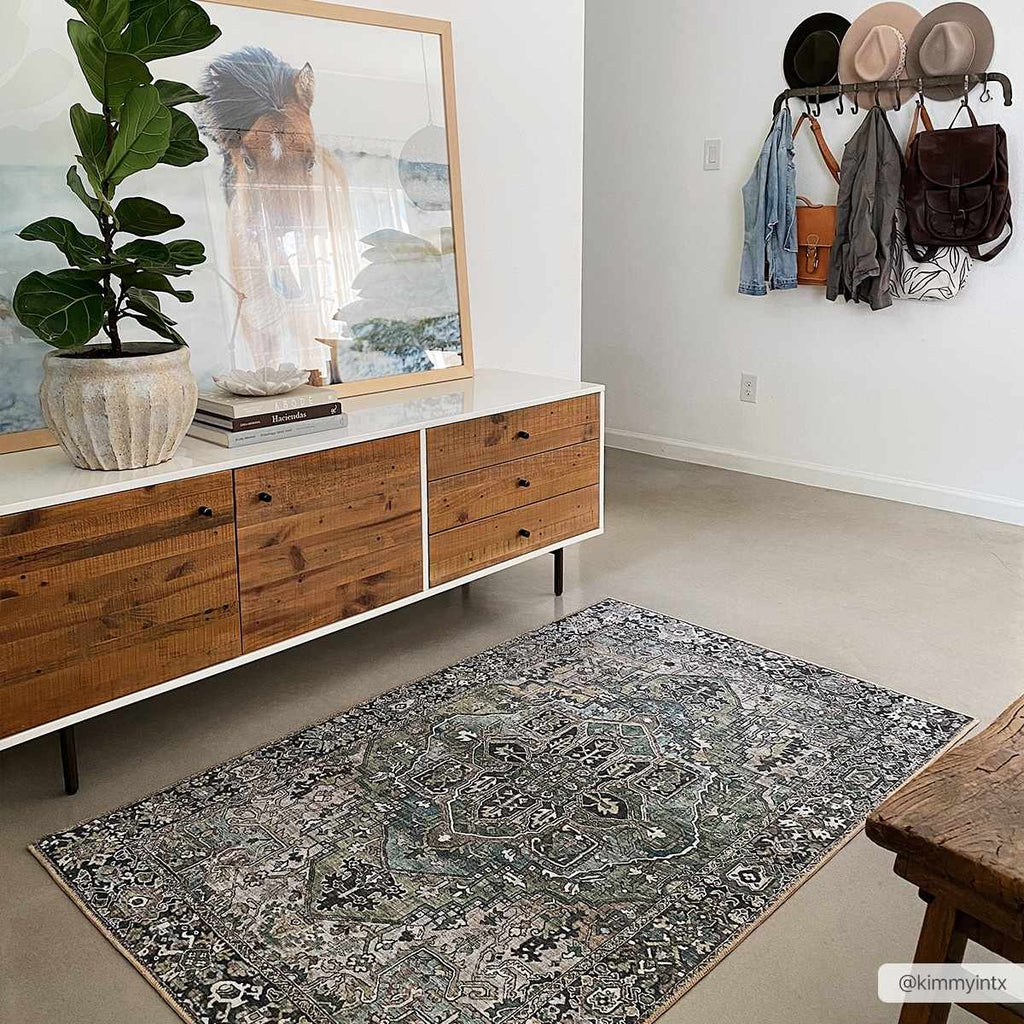 Sage Green Area Rug – Neyland, Modern Home Decor