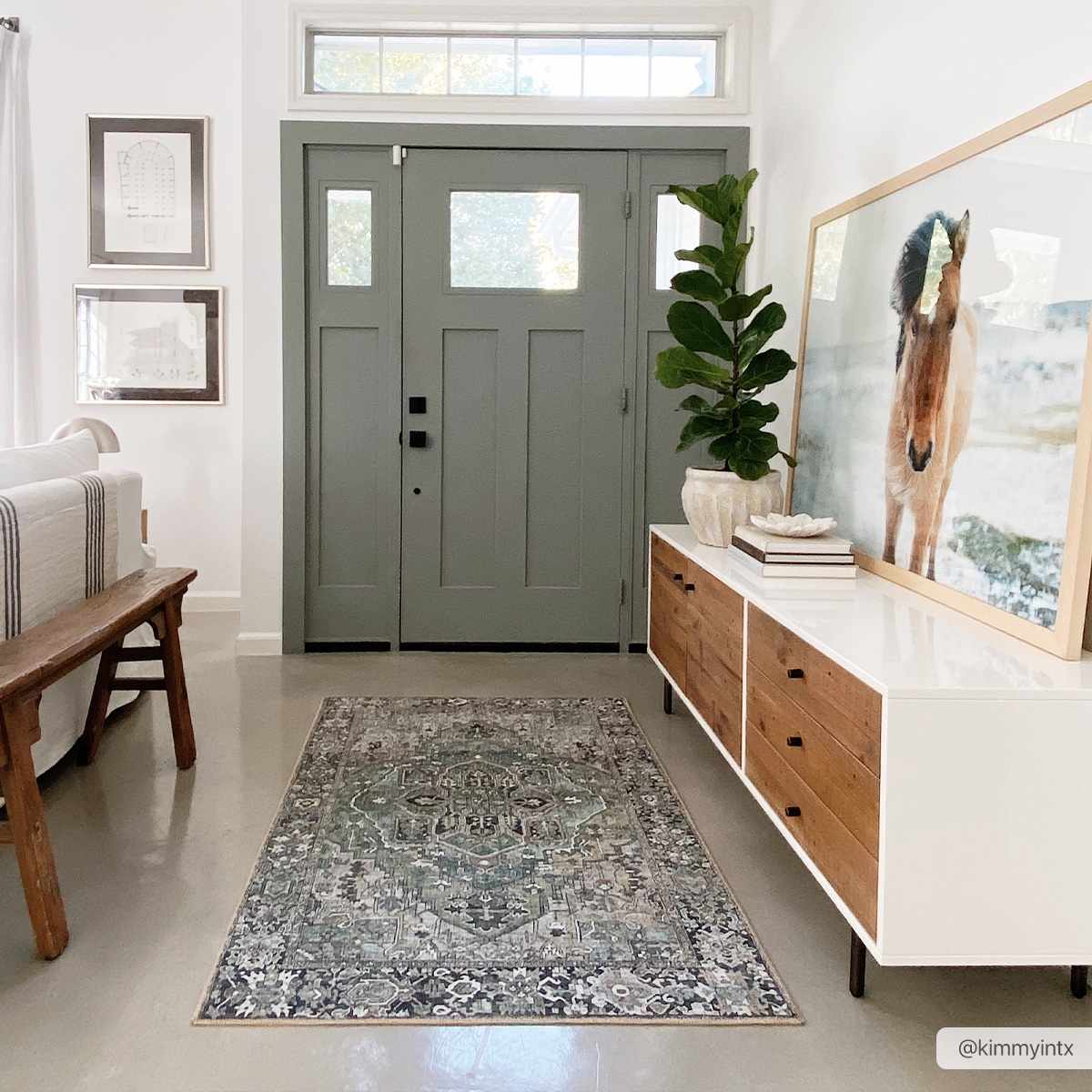 Sage Green Area Rug – Neyland, Modern Home Decor