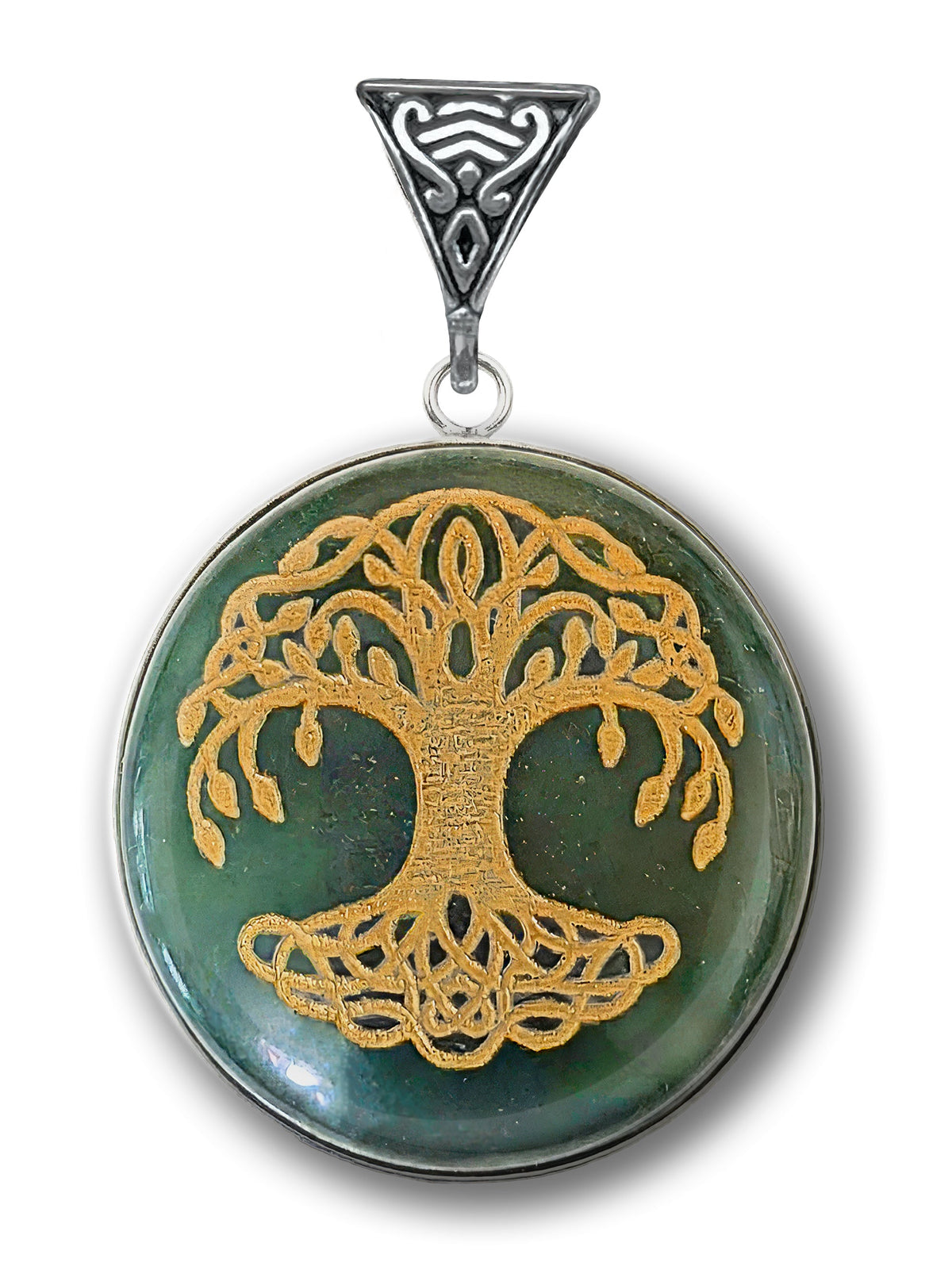 Jade Tree of Life Gemstone Pendant