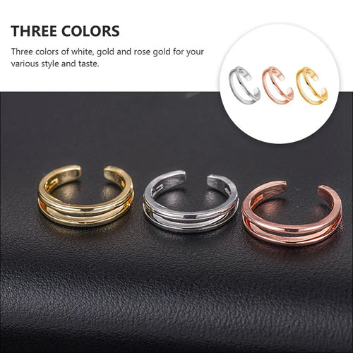 3Pcs Copper Toe Rings Knuckle Foot Ring Set Comfortable Stylish Jewelry Gift for Party Date Knuckle Ring Toe Rings
