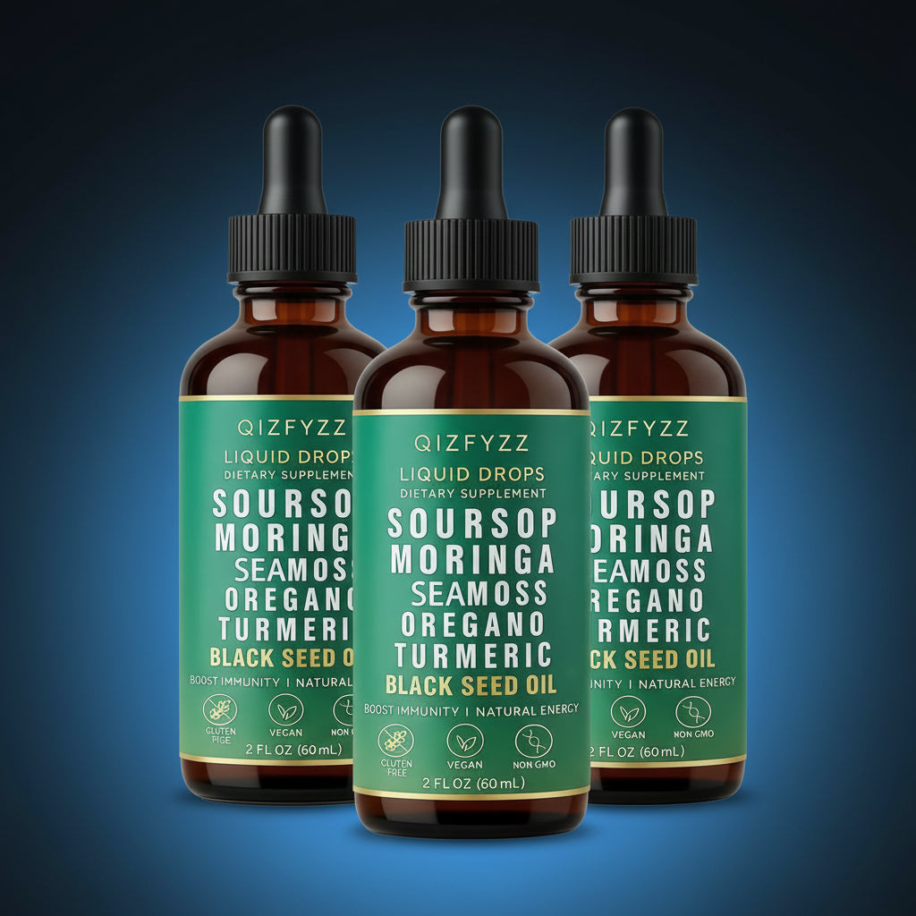 2 Bottle Soursop Bitters Liquid Drops 10-In-1 with Nori, Moringa, Turmeric, Black Seed Oil, Oregano, Ashwagandha Herbal Extracts for Overall Health Vegan,Non-Qz 2 Fl Oz Bathroom Fitness Dietary Supplement