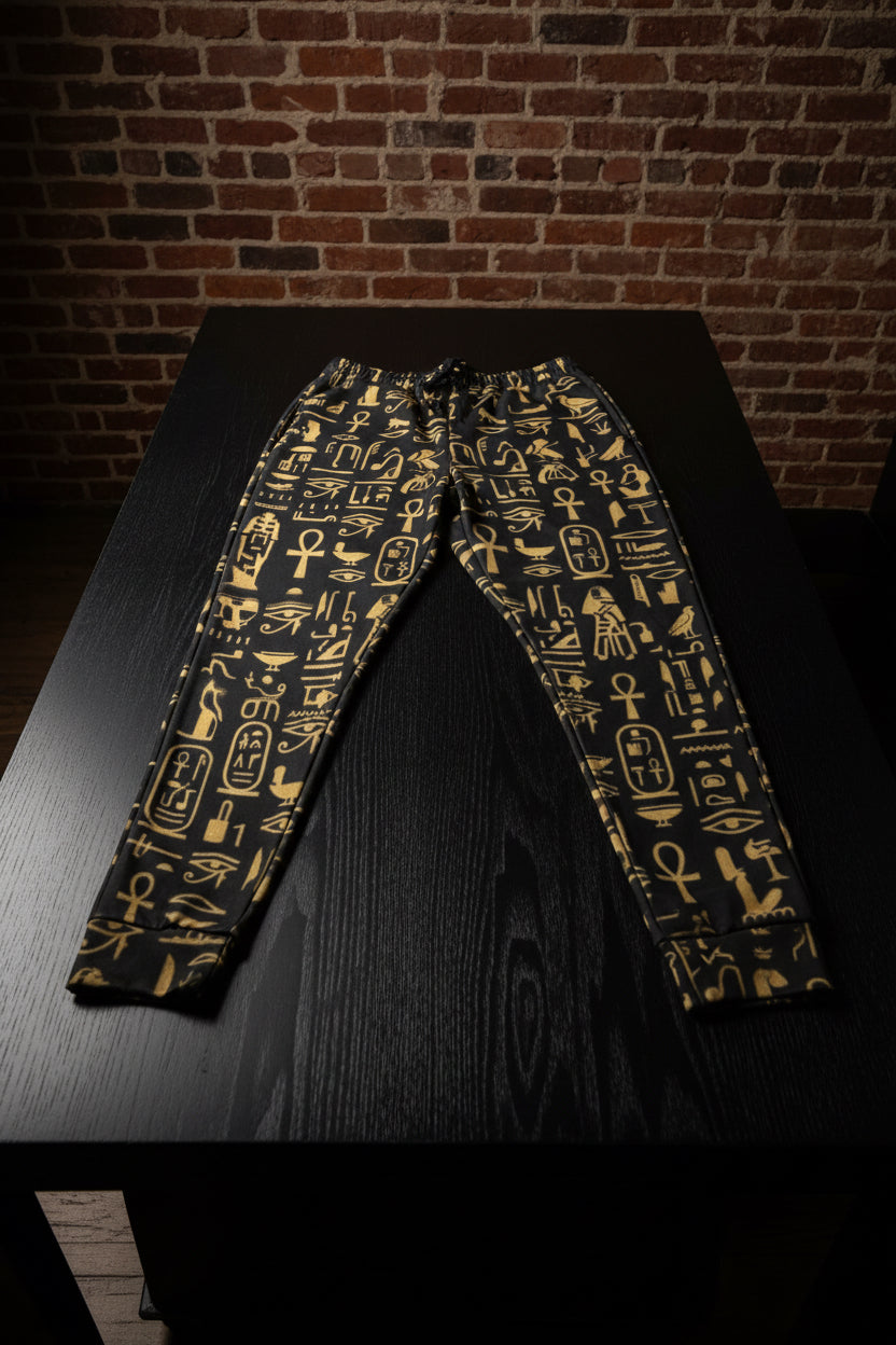 Men's Hieroglyph Themed￼Joggers