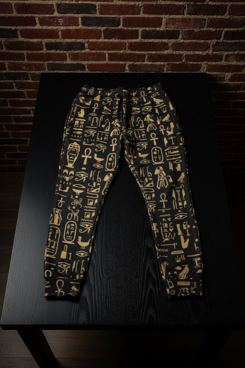 Men's Hieroglyph Themed￼Joggers