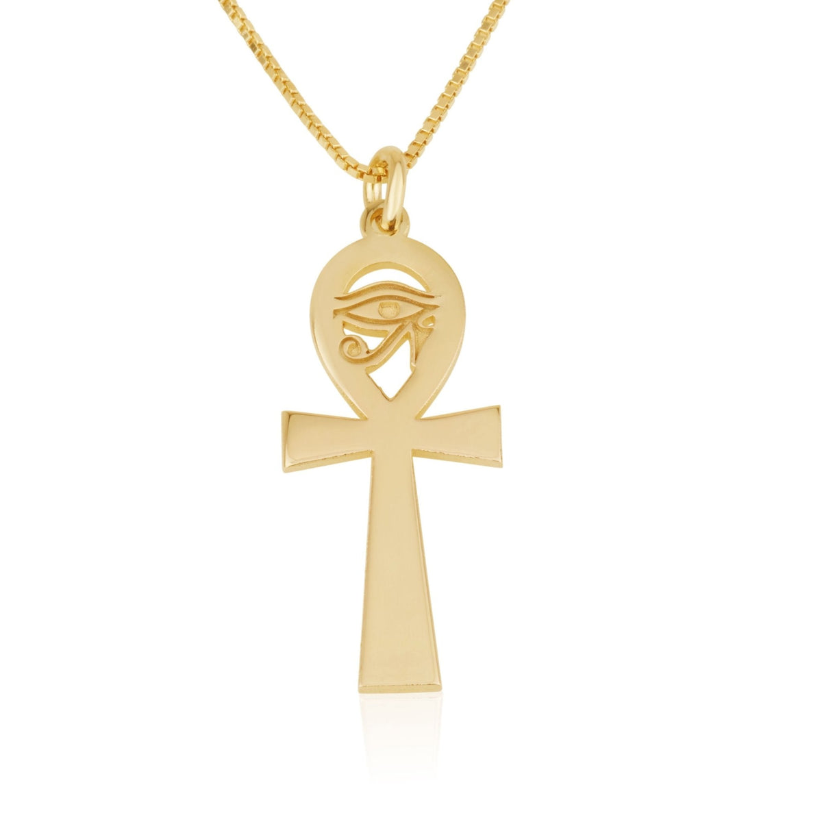 Ankh Pendant Necklace with Eye of Horus