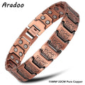 ARADOO Copper Bracelet for Men Pure Copper Neodymium Magnetic Link Bracelets Jewelry Gift