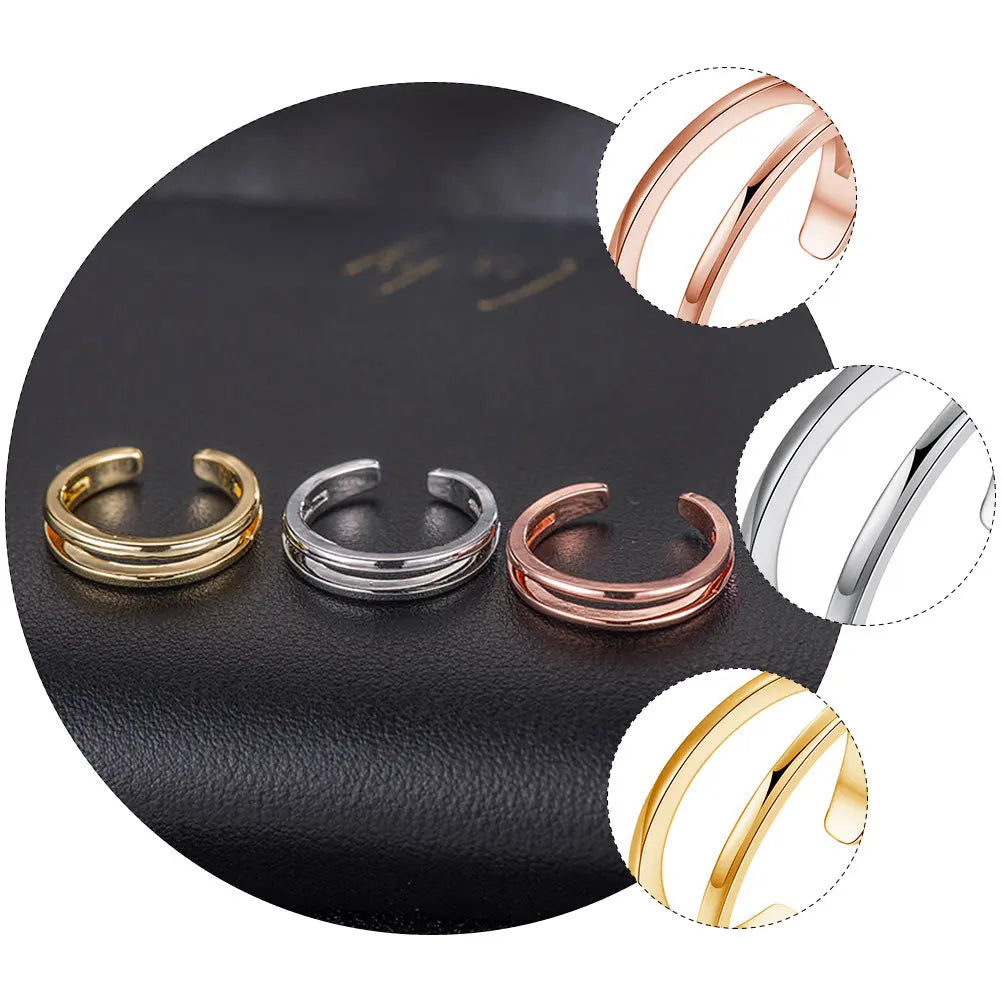 3Pcs Copper Toe Rings Knuckle Foot Ring Set Comfortable Stylish Jewelry Gift for Party Date Knuckle Ring Toe Rings