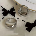 Glossy Chunky Geometric Hoop Earrings