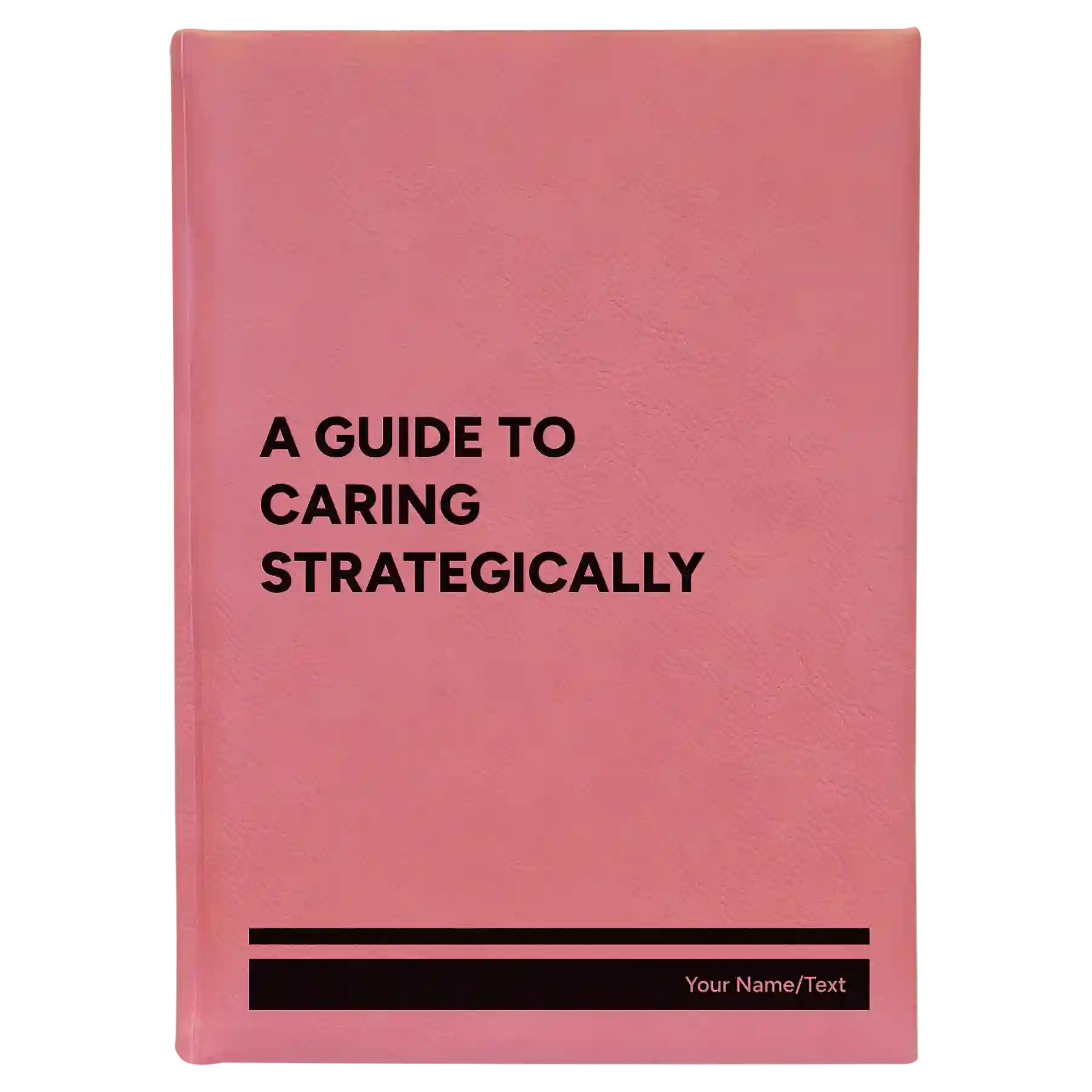 Personalized A guide to caring strategically Leatherette Sketch Book (large) | Pink