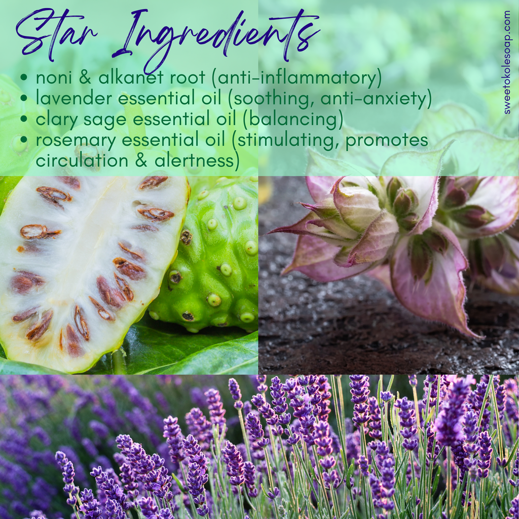 Lavender & Clary Sage Soap Bar – Noni & Essential Oils