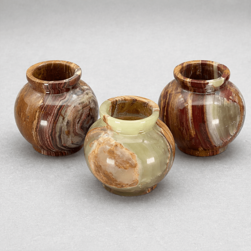 Onyx Pot Vase (4 Inches) Gemstone Home Decor
